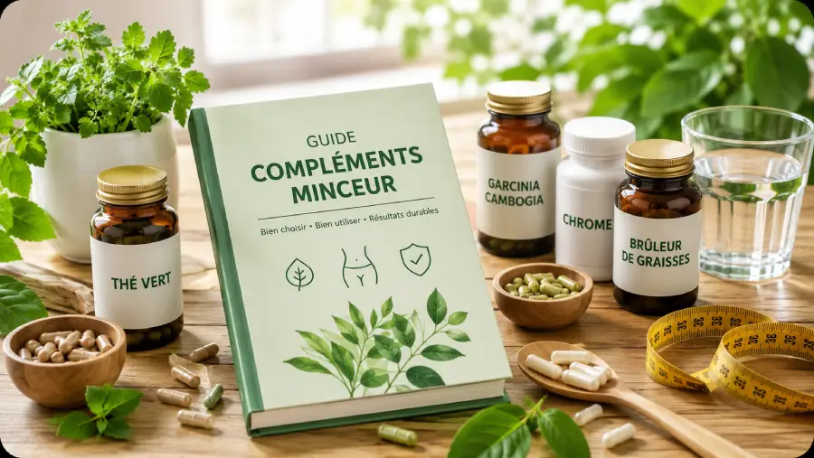 Guide d'achat compléments alimentaires minceur 2025 : flacons, étiquettes, ingrédients naturels